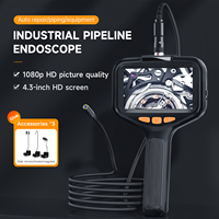Endoscope industriel avec écran IPS de 4,3 pouces, caméra d'inspection étanche IP67, 1080P HD, zoom numérique 2X pour moteur de voiture