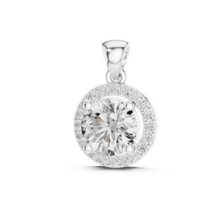 Delicado Collar de Diamantes Redondos Cultivados en Laboratorio con Diseño Moderno en Oro de 14K/18K para Bodas y Regalos - Product Image 4