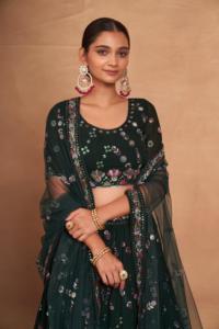 Excellente qualité élégante robe lourde en georgette et soie robe de soirée indienne pour les femmes disponible à un prix abordable - Product Image 5