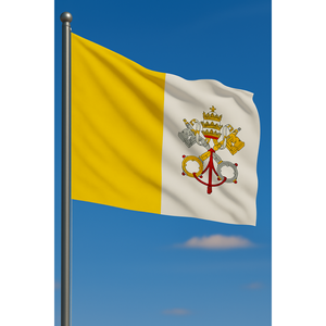 Drapeau de jardin extérieur du Vatican, imprimé numériquement, avec mât en aluminium, en polyester, pour exposition - Product Image 2