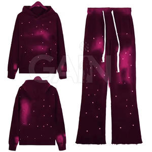 Pantalon de survêtement en strass pour hommes personnalisé couleur unie survêtement Offre Spéciale en strass pour hommes coupe ajustée en coton - Product Image 4