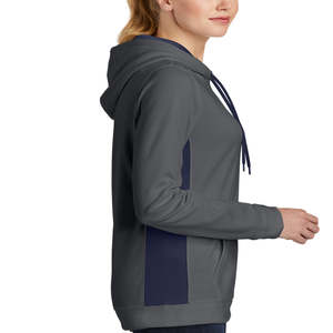 À la mode 100% coton tricoté pull pour femmes solide décontracté broderie sweats à capuche avant Logo basique hiver nouveau Design - Product Image 2