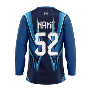 Uniforme de Hockey sur Glace Personnalisé Porter Maillot Professionnel Sublimation Complète Maillot de Hockey sur Glace Respirant Tarif Livraison Gratuite - Product Image 6