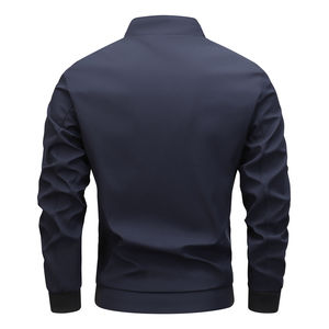 Chaqueta Bomber Casual Unisex Personalizada con Botones, Cuello Alto de Lana, Resistente al Viento, Ecológica, Diseño Deportivo, para Otoño - Product Image 4