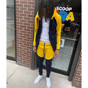 Sudadera reflectante de algodón de 2 piezas de alta calidad para hombre, sudadera para correr con logotipo personalizado de talla grande, sudadera apilada Lisa para invierno - Product Image 1