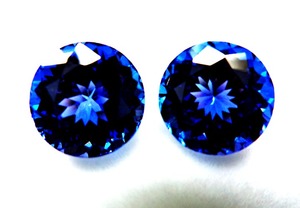 Top qualité 100% naturel bleu tanzanite ronde à facettes coupe pierres précieuses en vrac pour boucles d'oreilles bijoux et pendentifs faisant prix de gros - Product Image 3