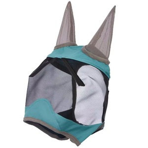 Máscara de moscas de caballo de malla elástica transpirable con protección auditiva Anti-Mosquito y protección UV Cómoda personalizable para uso ecuestre - Product Image 1
