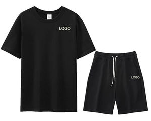 T-shirt à manches longues en coton 100% avec short, design respirant, personnalisation pour hommes, épaules tombantes, logo personnalisé, vente en gros - Product Image 3