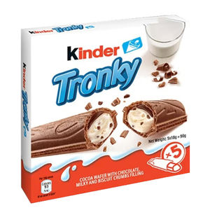 Barras de Chocolate Ferrero Kinder Tronky, Precio de Exportación al por Mayor, Paquete de 3 Barras de 3x5, Barras de Oblea Crujientes de 90g - Product Image 2