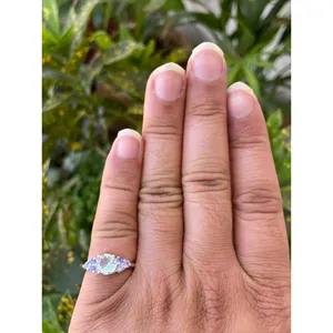Natural Aquamarine Tanzanite <b>Cluster</b> Ring 925 Sterling Silver Handmade Gemstone Jewelry Wholesale Supplier - Product Image 5