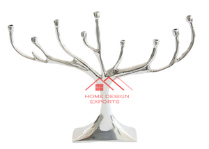 Candelabro Menorah Religioso de Metal de Alta Gama con Acabado en Cobre y Diseño Atractivo para Uso en Iglesias - Product Image 4