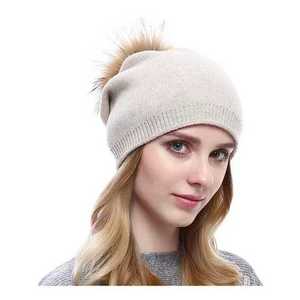 New Arrival Soft <b>plain</b> Detachable Beanie Pompom <b>Cap</b> acrylic Hat Baggy Slouchy 100% customized embroidery Logo <b>Cap</b> - Product Image 1