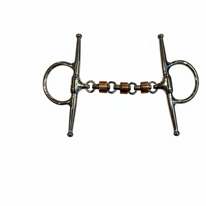 Riaz Jamal Mors d'équitation western neufs en acier inoxydable avec anneau anti-perte et rouleau en acier inoxydable pour l'équitation Waterford et l'entretien des chevaux - Product Image 5