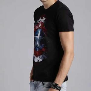 100% T-shirts en coton biologique pour hommes et garçons Design personnalisé motif imprimé respirant grande taille T-shirt uni - Product Image 2