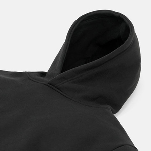 Sudadera con capucha corta de estilo urbano para hombre, con dobladillo sin rematar, diseño personalizado, de algodón/poliéster transpirable, venta directa - Product Image 4