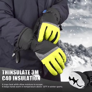 Guantes de invierno para hombre de la mejor calidad Guantes de esquí a prueba de viento e impermeables a un precio Material de cuero de alta calidad - Product Image 2