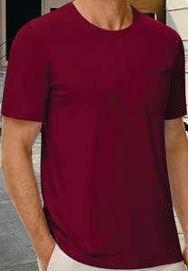 Crew Fitness Hommes Slim Fit Coton Crewneck Tees Été Essentiel Confort Au Quotidien À Manches Courtes Style Décontracté Tissu Tricoté - Product Image 4