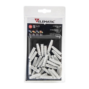 Elematic Blister Tassello T6/Va 6 Con Vite 15 Pezzi - Product Image 1