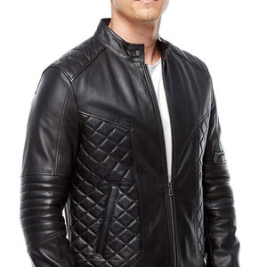 แจ็คเก็ตผ้าใบหนังแท้สำหรับผู้ชายเสื้อแจ็กเก็ตฤดูหนาวเสื้อแจ็กเก็ตผ้าแคนวาสสีบล็อคสีออกใหม่ล่าสุด2022 - Product Image 5