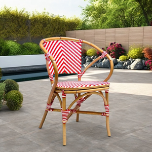 เก้าอี้รับประทานอาหารหวายมินิมอลลิสต์ใส่สบายสำหรับใช้ในร่ม/กลางแจ้งในโรงแรมสวนสาธารณะวิลล่าและห้องนอน - Product Image 3