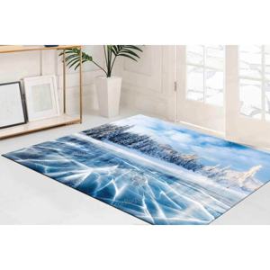 Tapis imprimé vue forestière : Scenery vert luxuriant pour la décoration intérieure, tapis gobelin - Product Image 2
