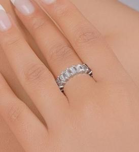 Cubic Zirconia 925 plata esterlina elegante anillo de piedras preciosas nueva colección regalo joyería - Product Image 1