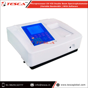 ไมโครโปรเซสเซอร์ความเร็วสูง UV-VIS สเปกโตรโฟโตมิเตอร์ลําแสงคู่จอแสดงผล LCD ขนาดใหญ่ความถี่แบนด์วิดธ์ตัวแปรที่ใช้ MCU รวมซอฟต์แวร์ - Product Image 2