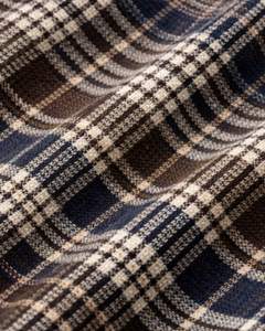 Custom <b>Men</b> Plaid <b>Overshirt</b> Navy Blue Brown Long Sleeve Button Up Check Shirt Jacket Warm <b>Flannel</b> Casual Winter Wear Wholesale - Product Image 6