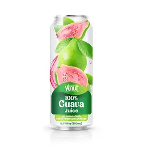 500ml VINUT Can 100% Guava Juice Factory OEM Brand High Quality No added sugars Never from Concentrate