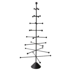 Décoratif Arbre de Noël Ornements Table Affichage Décoration Intérieure Métal Arbre Artificiel Artisanat Noir Enduit Arbre Accent S/2 - Product Image 2