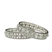 Bracelets floraux en argent finition argentée, élégants pour mariage et soirée, bijoux fantaisie haut de gamme à prix de gros