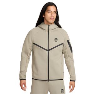 Chaqueta Deportiva con Capucha y Cremallera Completa para Hombre, de Forro Polar Técnico, Color Caqui, Ligera, Cálida, para Entrenamiento Atlético, Ropa Deportiva Premium - Product Image 3