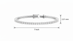 Pulsera de tenis para mujer de oro de 14 quilates con diamantes naturales 2.00Ctw Pulseras y brazaletes de diamantes - Product Image 2