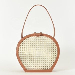 Newest Design Handwicker Rattan Leather <b>Bag</b> for Women Tote <b>Bag</b> Wholesales Nice Price From Vietnam - Product Image 1