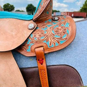 Cordons de selle en cuir pour chevaux, marque privée, logo personnalisé, cordons de selle équestres pour adultes, vente chaude, fabriqués au Pakistan - Product Image 3