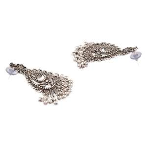 Joyería oxidada india de alta calidad, conjunto de pendientes colgantes con abalorios de bolas de Metal Vintage bohemio Floral, joyería de moda para mujer - Product Image 5