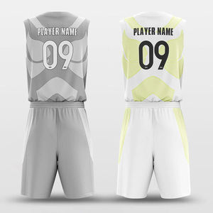 Ensemble de maillots de basket-ball de compétition d'équipe respirant avec motif et numéros personnalisés LOGO Haute élasticité Maillot de basket-ball - Product Image 4