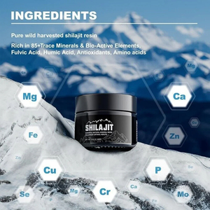 Résine de Shilajit de qualité alimentaire, extrait végétal, supplément vitaminique pour la santé masculine en bouteille et en récipient en verre par FIT - Product Image 5