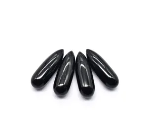 Zwarte Onyx Druppels Kristallen Cabochon Gladde Polish Zwarte Onyx 30X10 Mm Ongeveer Losse Edelsteen Zwarte Agaat Druppels Cabochon