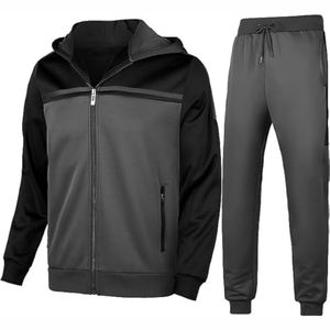 Vente en Gros Logo Personnalisé Imprimé Décontracté Solide Respirant Polaire Deux Pièces Survêtements de Course pour Hommes Jogger Survêtement Ensemble Automne - Product Image 5