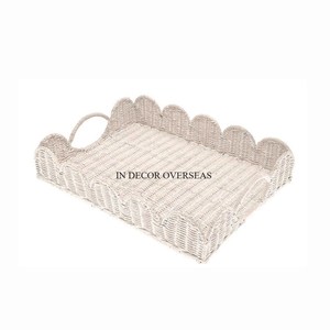 Bandeja para servir alimentos y otros artículos en forma rectangular hecha de ratán de calidad lujosa en venta al por mayor a precio competitivo - Product Image 2