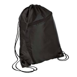 Venta al por mayor de alta calidad cordón cremallera mochila bolsa deportes gimnasio escuela cordón bolsas con bolsillos - Product Image 3