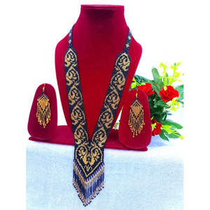 Conjunto de joyería de boda Bohemia étnica africana de alta calidad, collar de mujer para fiestas, aniversarios y regalos, patrón de paz - Product Image 1