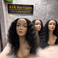 Cheveux humains de temple indien Texture bouclée U Part, v Part Perruque Directement de l'usine Tarifs de gros