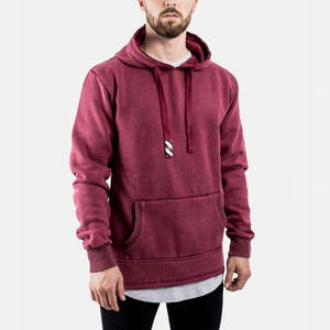 Sudadera con capucha lavada con ácido angustia impresa con logotipo personalizado para hombre invierno patrón exclusivo 100% algodón nuevo en línea al por mayor - Product Image 2