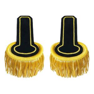 Epaulettes Black Shoulder Board High Quality Embroidered Sew On British <b>Silver</b> Shoulder Board with <b>Silver</b> Bullion Epaulette - Product Image 6