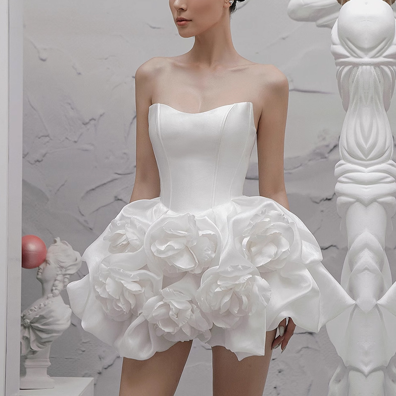 Buy Beautiful White Dresses For Women Elegant Square Collar, Cotton  Material | Alibaba.com