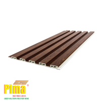 Panel de Pared WPC Ecológico, Acanalado, Moderno, Estilo Asiático, Impermeable, Resistente al Fuego, para Uso Doméstico, Proyectos de Construcción, Venta al Por Mayor
