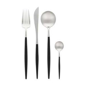 Juego de cubiertos Cubiertos de plata pulida Vajilla de acero inoxidable Cuchara Cuchillo Tenedor Juego de cubiertos de epoxi simple - Product Image 4