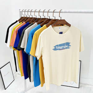 เสื้อยืดคอกลมแขนสั้นผู้ชาย ผ้าฝ้าย 100% ถักทอ ลายเรียบ โลโก้ด้านหน้า ระบายอากาศ แห้งเร็ว ขายส่งจากโรงงาน - Product Image 6